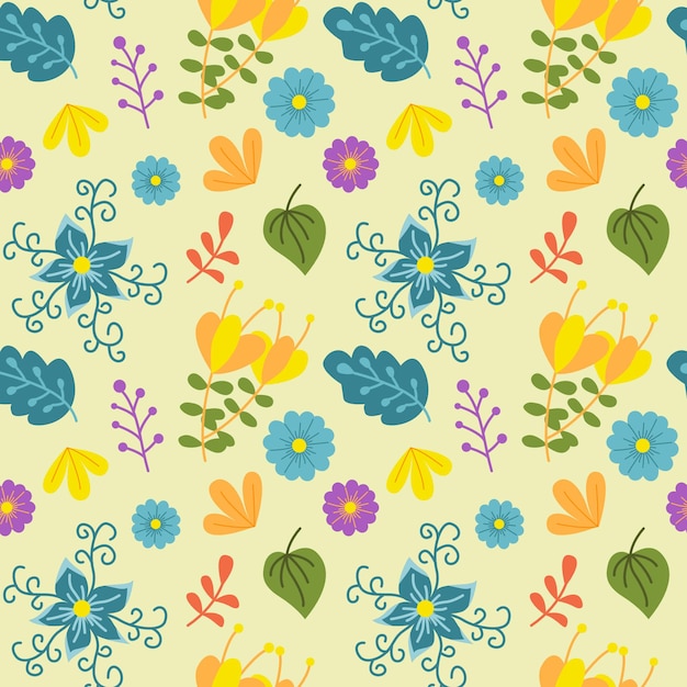 naturaleza, hermoso, flor, seamless, patrón, plano de fondo