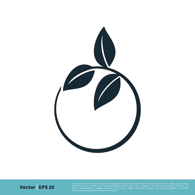 Naturaleza hojas icono Vector Logo plantilla ilustración diseño Vector EPS 10