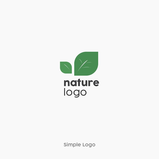 naturaleza del logotipo para el diseño plano de la empresa