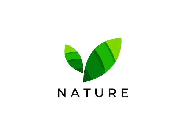 Naturaleza minimalista logo icono vector diseño Ilustración