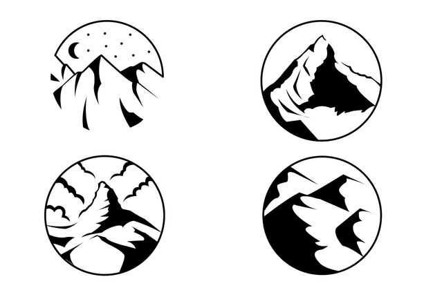 Naturaleza Montaña Logo Vector 15