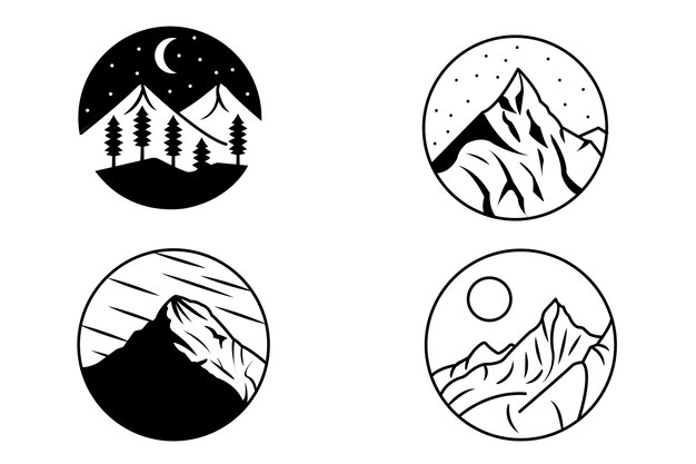 Naturaleza Montaña Logo Vector 7