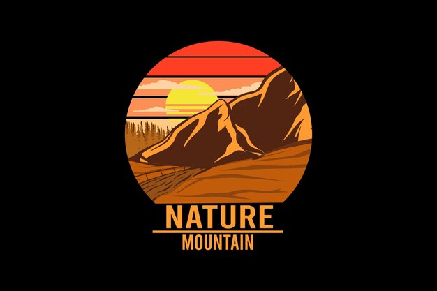 Naturaleza montaña retro vintage paisaje