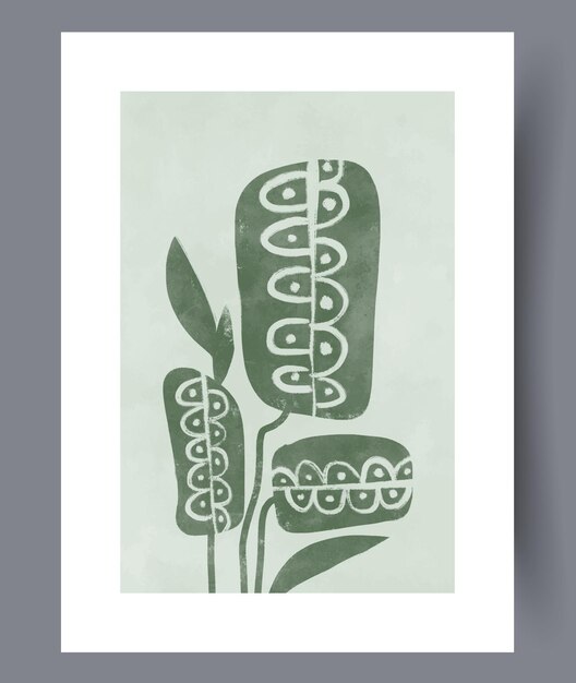 Naturaleza muerta plantas hierbas surrealistas impresión de arte de pared