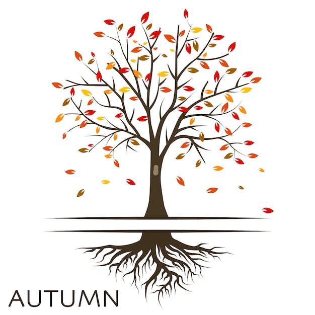 La naturaleza de otoño El fondo del paisaje natural de otoño La rama con hojas que caen y la temporada de otoño