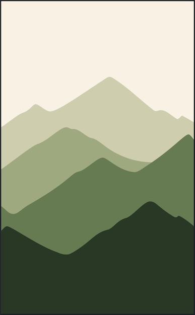 Naturaleza y paisaje Ilustración vectorial de montañas Trabajo editable para diseños de portadas