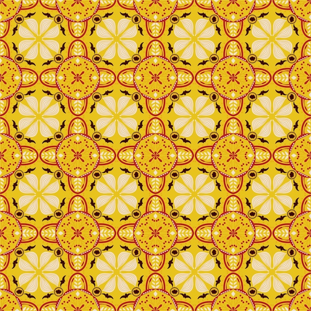 Naturaleza Patrones Sin Fisuras Fondo Floral Jardín Damasco Ornamento Aborigen