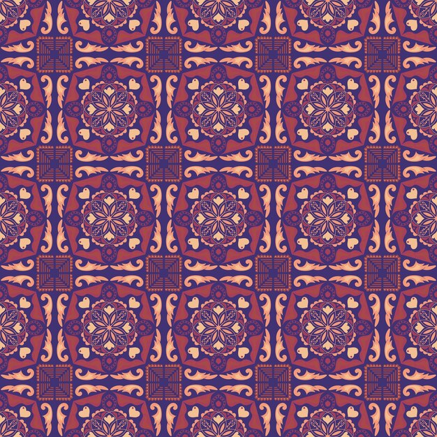 Naturaleza Patrones Sin Fisuras Fondo Floral Jardín Damasco Ornamento Aborigen