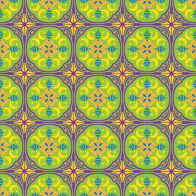 Naturaleza Patrones Sin Fisuras Luna Fondo Floral Arte Damasco Ornamento