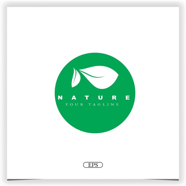 Naturaleza planta logo premium elegante plantilla vector eps 10