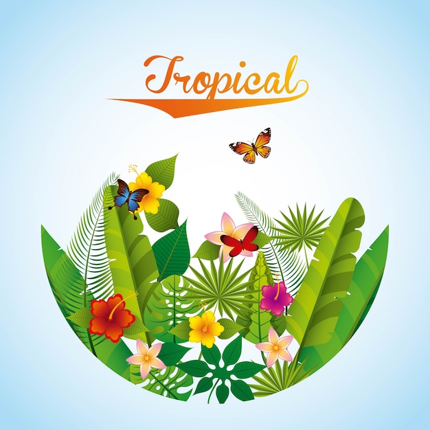 Vector naturaleza tropical