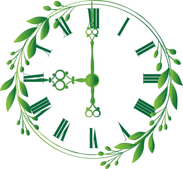 Vector naturaleza vintage reloj antiguo vector diseño