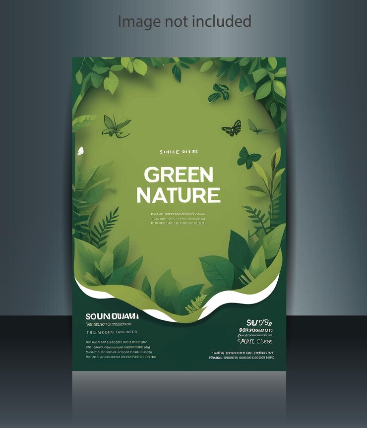 Vector la naturaleza y el volante verde
