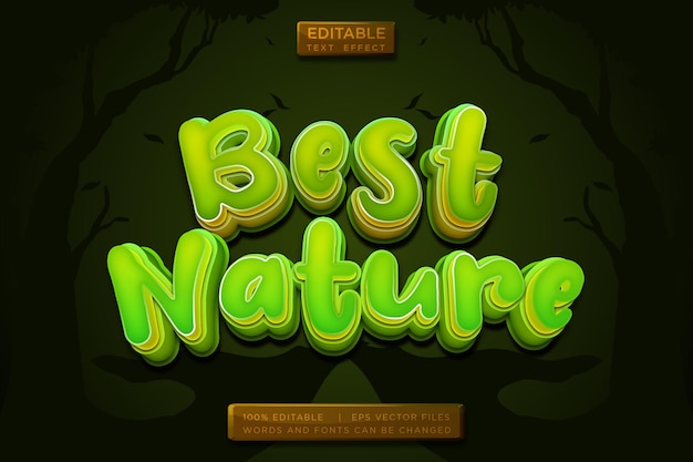 Nature 3d text effect