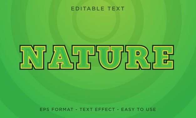 Vector nature 3d text effect