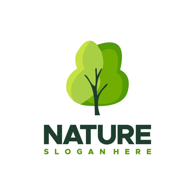 Nature fresh tree logo diseños plantilla vector tree icon logo