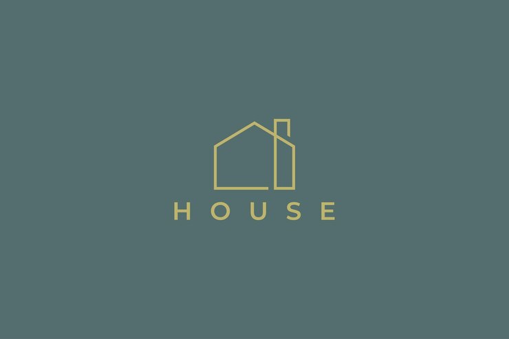 Nature House Cottage Identidad de la marca Logotipo Concepto minimalista Propiedad empresarial y bienes raíces