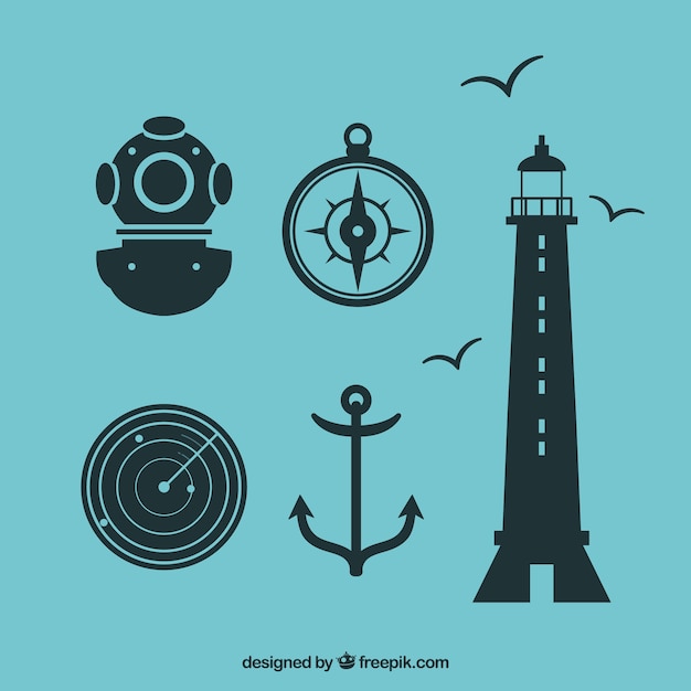 Nautic icon set