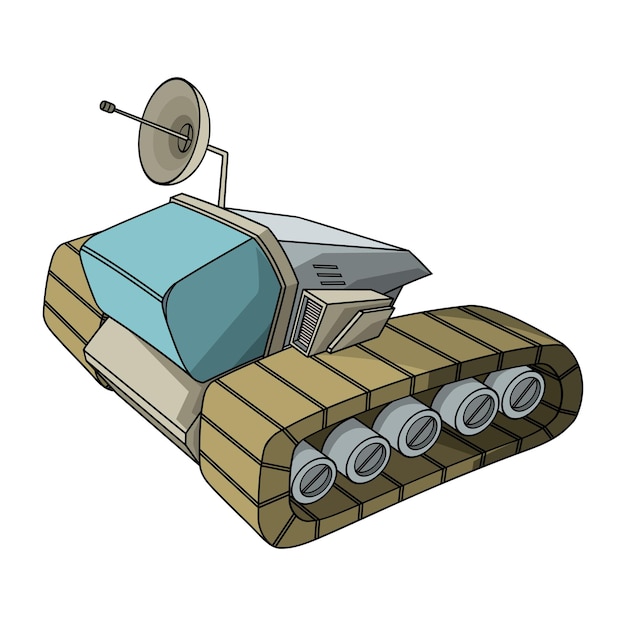 Nave espacial futurista de dibujos animados