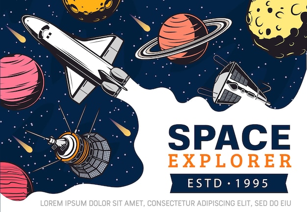 Nave espacial Galaxy y exploración del espacio exterior.