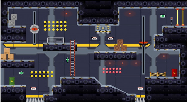 Nave espacial juego Tileset