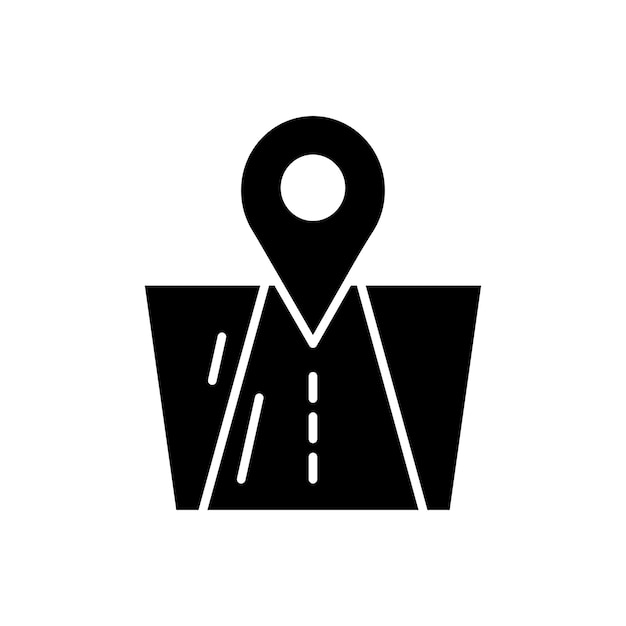 Navegación Icono de viaje por carretera conjunto 3d Ciudad de viaje Mapa distancia y Aventura Símbolo vectorial en negro Rellenado y delineado Estilo Viaje Ubicación Pin Sign