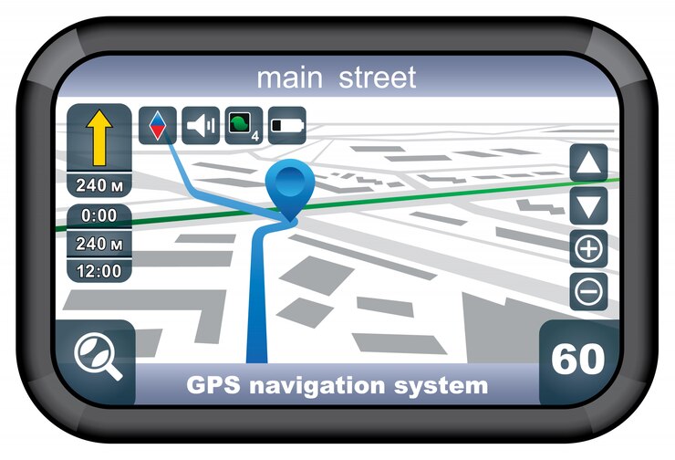 Vector navegador gps.