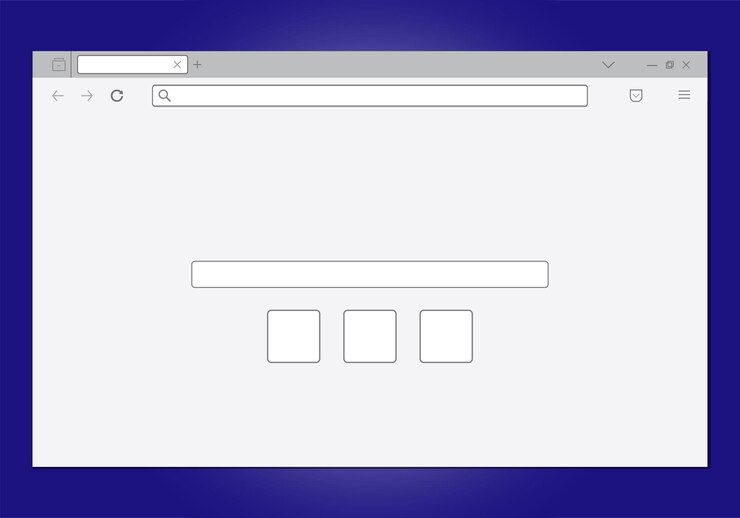 Vector navegador web navegador de internet motor de búsqueda barra de búsqueda para ui ux diseño y sitio web direcciones de búsqueda