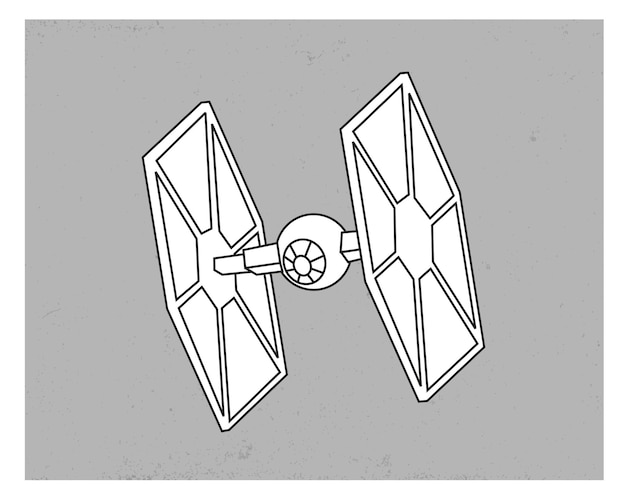 Vector naves espaciales naves espaciales satélite ilustración vectorial del esquema