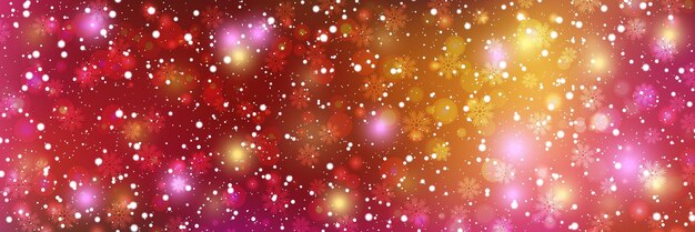 Navidad y Año Nuevo lujo vector fondo borroso con estrellas copos de nieve y efecto bokeh
