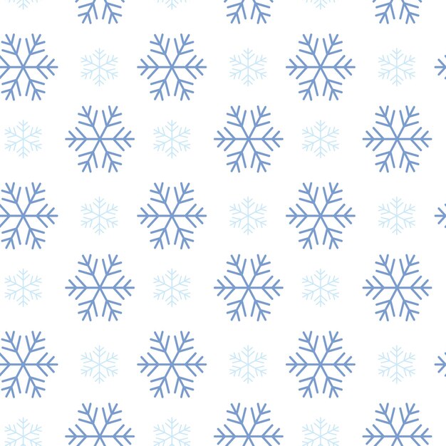Navidad, año nuevo, patrones sin fisuras de vacaciones con copos de nieve pintados sobre un fondo transparente. Textura de invierno para impresión, papel, diseño, tela, decoración, regalo, envasado de alimentos, fondos