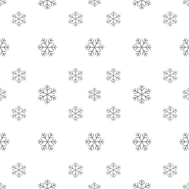 Navidad, año nuevo, patrones sin fisuras de vacaciones con copos de nieve pintados sobre un fondo transparente. Textura de invierno para impresión, papel, diseño, tela, decoración, regalo, envasado de alimentos, fondos