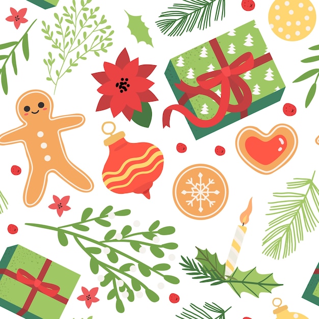 Navidad y año nuevo de patrones sin fisuras