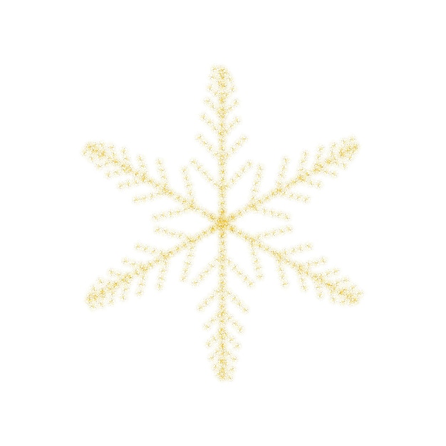 Navidad copo de nieve dorado decoración de oro brillo brillando destellos sobre fondo blanco transparente Vector brillante brillo copo de nieve para Navidad o año nuevo plantilla de diseño