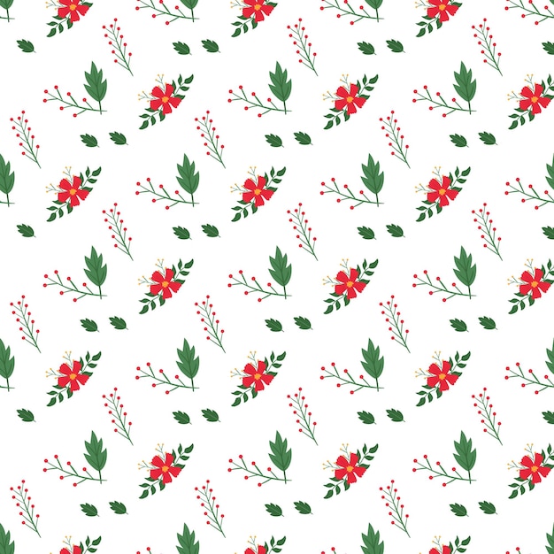 La Navidad está aquí Diseño de patrones vectoriales sin costuras