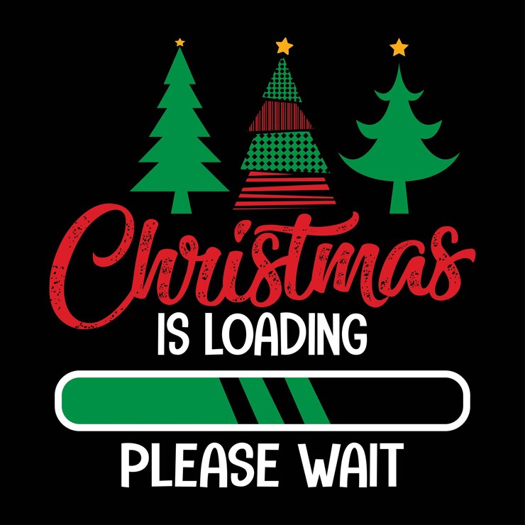Vector la navidad se está cargando, por favor espere