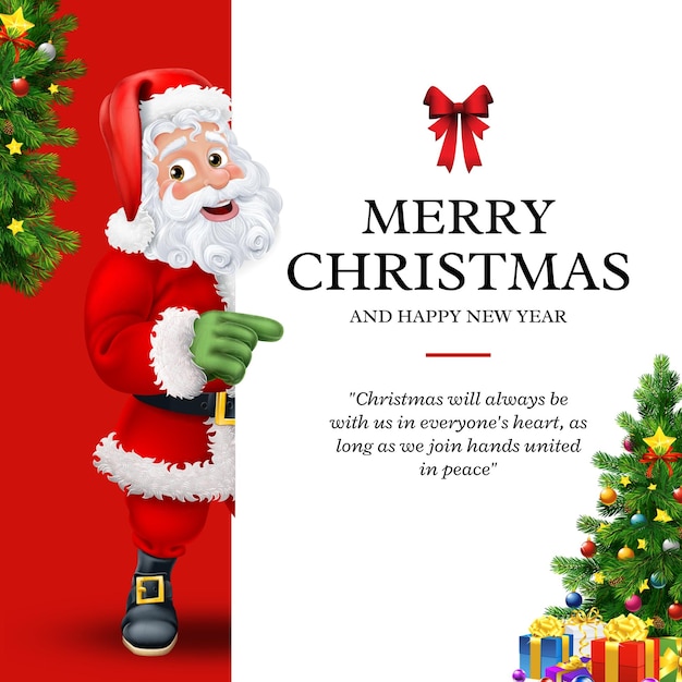 Navidad feliz y feliz año nuevo Instagram Post 1