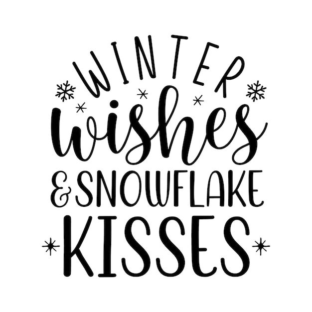 Navidad invierno deseos nieve letras citas refranes caligrafía tarjeta de felicitación vector ilustración