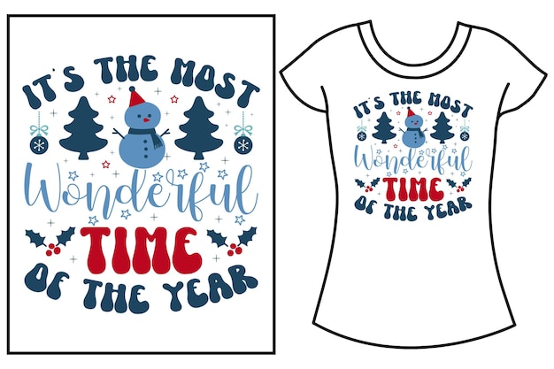 Navidad Invierno Tipografía de nieve gráficos vectoriales diseño de camisetas