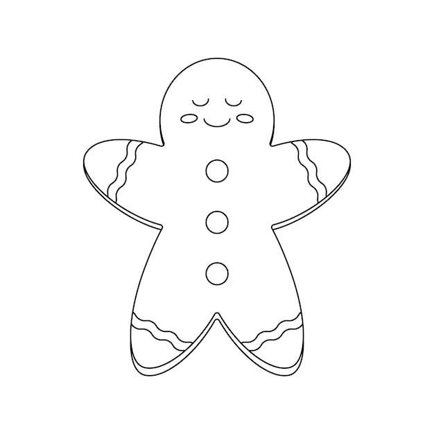 Navidad lindo divertido pan de jengibre elemento de vacaciones de invierno