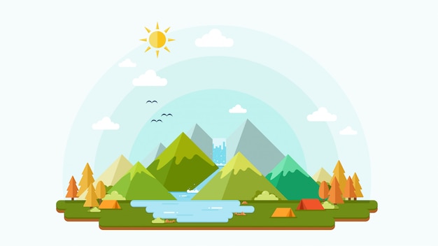Navidad y paisaje de fondo