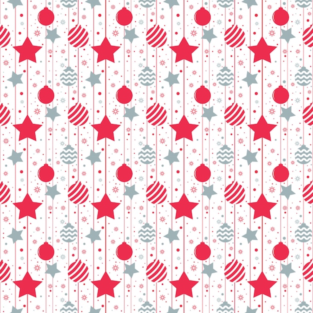 Navidad sin patrón con estrellas. Ilustración vectorial