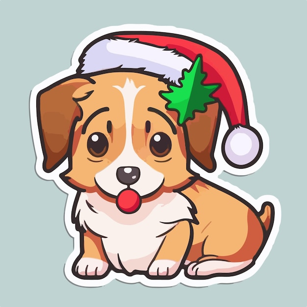 Navidad perro pegatina navidad cachorro pegatinas decoración Newyear colección