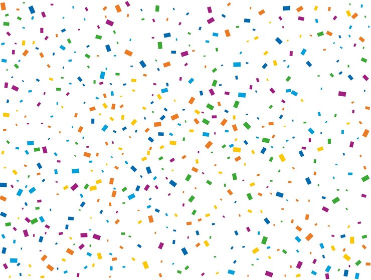 Vector navidad rectangular confeti luz arco iris brillo confeti fondo color textura festiva