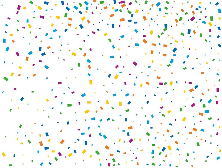 Vector navidad rectangular confeti luz arco iris brillo confeti fondo color textura festiva