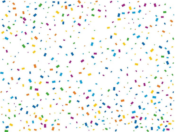 Vector navidad rectangular confeti luz arco iris brillo confeti fondo color textura festiva