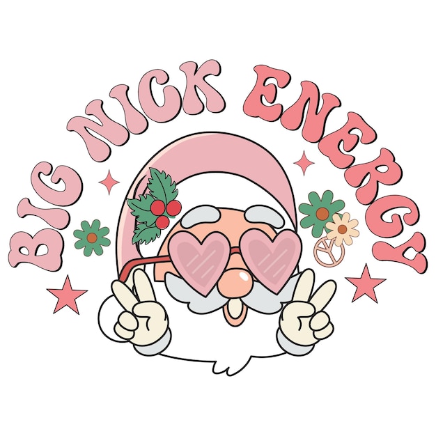 Navidad retro Navidad divertida Navidad SVG Diseño PNG Diseño de sublimación Navidad vintage