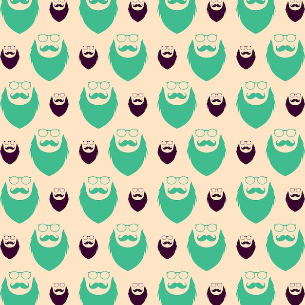 Navidad Santa barba de patrones sin fisuras diseño de moda fondo de pantalla vector ilustración fondo