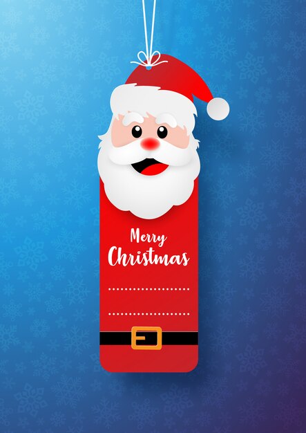 Navidad Santa Claus etiqueta o etiqueta
