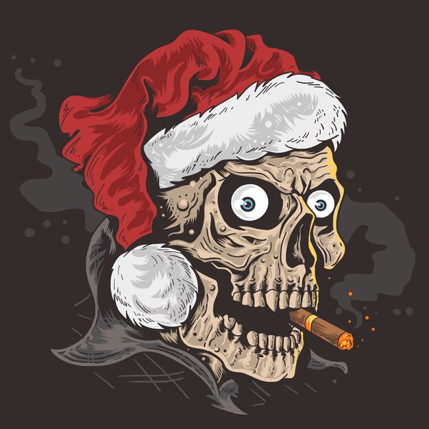 NAVIDAD SANTA CLAUS SKULL